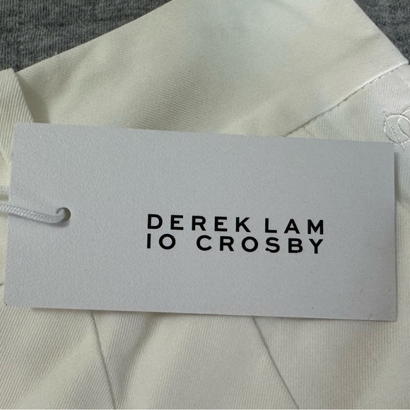 Derek Lam 10 Crosby Ivory High Waist Wide Leg Pant - Picture 8 of 13